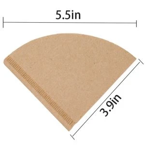 Paper de filtre natural per a cafè en pols de cafè en V-Cone per cafè degotat a mà